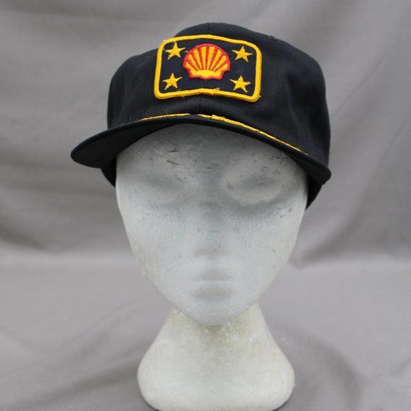 Vintage Patched Cap - Shell Gas 4 Star - Adult Snapback - Picture 1 of 8